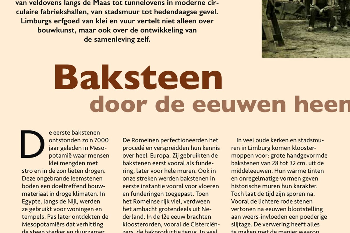 Voorpagina van Baksteen door de eeuwen heen