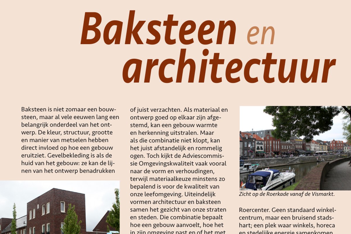 Voorpagina van Baksteen en architectuur